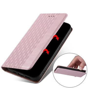 Puzdro s magnetickým popruhom Case pre Samsung Galaxy A12 5G Pouch Wallet Mini Lanyard Pendant Pink