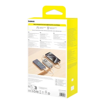 Baseus Free2Pull 10000mAh 30W powerbank з портом USB-C і висувним кабелем USB-C - сірий