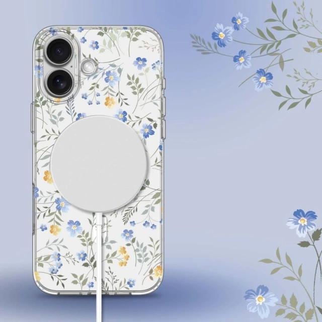 Pouzdro na iPhone 16e Tech-Protect FlexAir MagSafe Spring Flowers