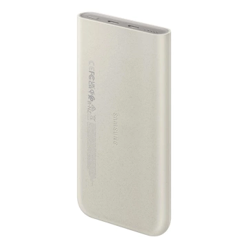 Powerbank Samsung EB-U2510XUEGEU indukcyjny 10000 mAh 2x USB-C 25W SFC - beżowy