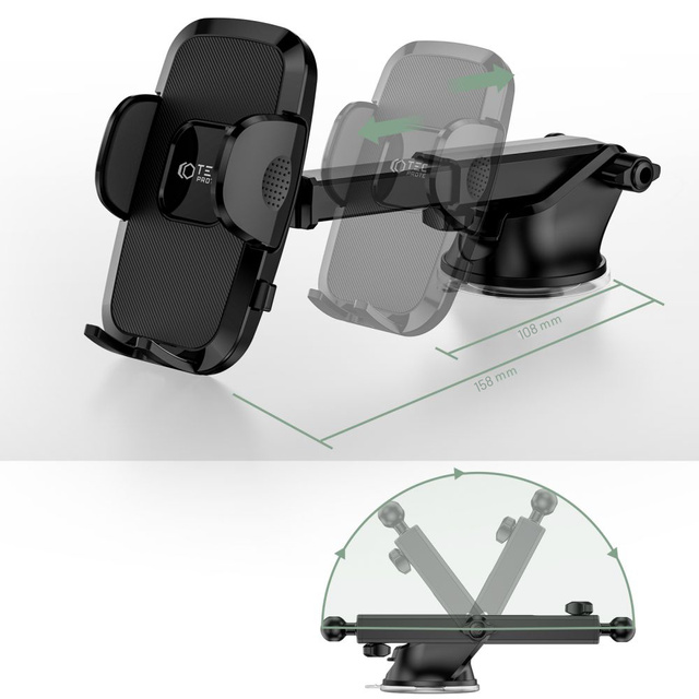 Uchwyt samochodowy na telefon V3 Windshield & Dashboard Car Mount do auta na szybę deskę Black