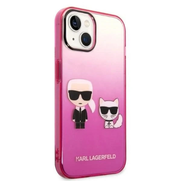 Etui Karl Lagerfeld KLHCP14MTGKCP na iPhone 14 Plus 6,7" pevné puzdro Gradient Ikonik Karl