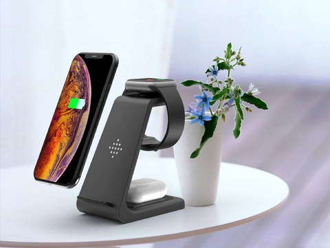Індукційний зарядний пристрій Qi Alogy 3in1 для Apple iPhone Watch AirPods