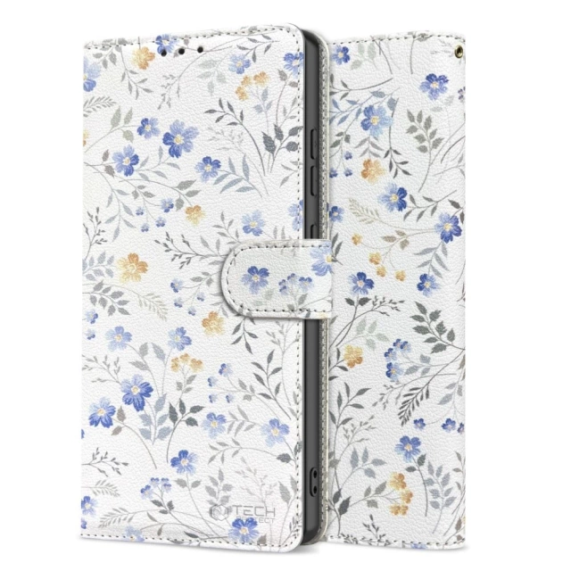 Pouzdro na iPhone 16e Tech-Protect Wallet Spring Flowers