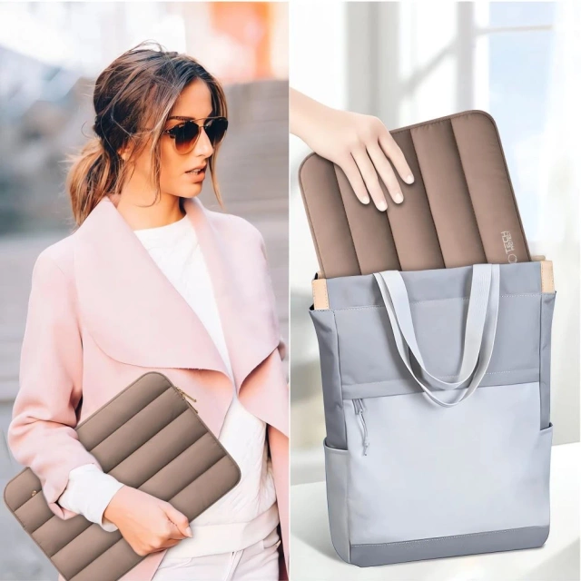 Etui Tech-Protect Fluffy Laptop 15–16" Walnut Pokrowiec