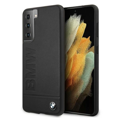 Etui BMW BMHCS21MSLLBK do pevného puzdra Samsung Galaxy S21 Plus G996 Signature Logo Impressum