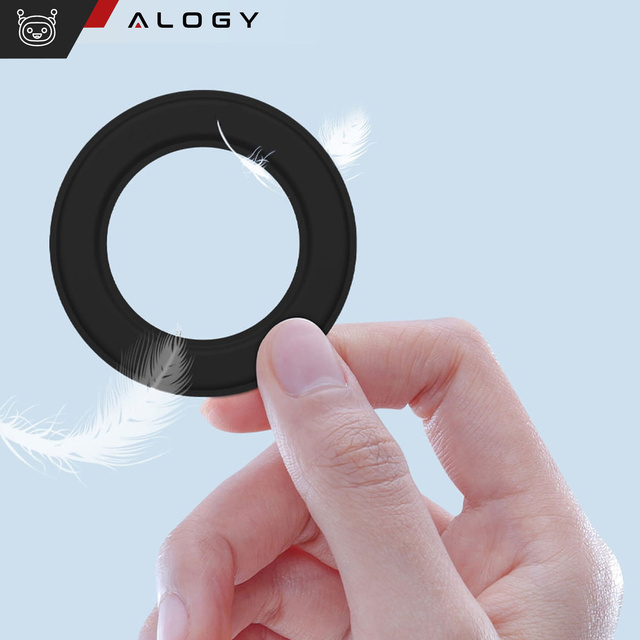 Magnetická platňa na nálepku MagSafe Ring Ring Holder obal Univerzálna koža Alogy Magnetic čierna