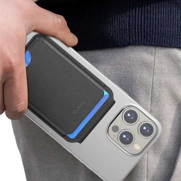 Hoco GT3 MagSafe Magnetic Wallet with iPhone Stand Black