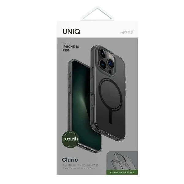 Etui do iPhone 16 Pro UNIQ Clario MagSafe Półprzezroczyste Dymne