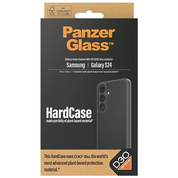 Samsung Galaxy S24 PanzerGlass HardCase D3O Schwarzes Gehäuse