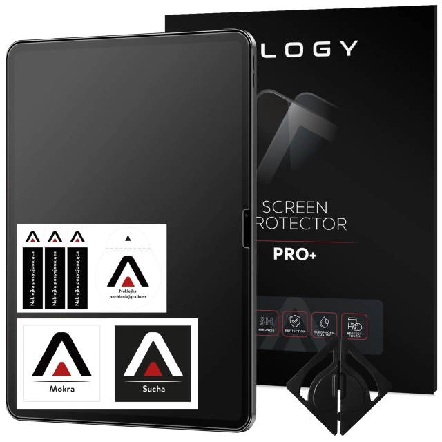 Matowe Szkło hartowane do Apple iPad Air 6 - 13" 2024 Alogy Matte Paper-Like Screen Protector z zestawem montażowym