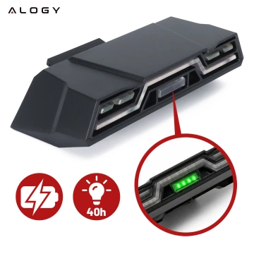 Alogy TrailFlash R6 rear bike light, LED tail light, 6 flashing modes, waterproof