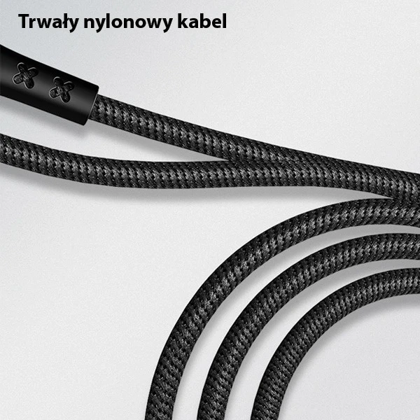 USAMS Opletený kábel U-Tone microUSB 1,2 m Vypnutie 2A Rýchle nabíjanie čierny