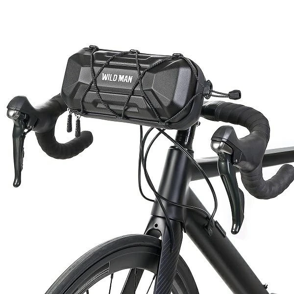 Wildman XT17 1L Vorbau-Fahrradtasche, PU, EVA, wasserdicht, Schwarz