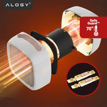 Elektrický ohrievač Farelka ventilátorový ohrievač mini 500W ohrievač stolný ohrievač pre Alogy biely