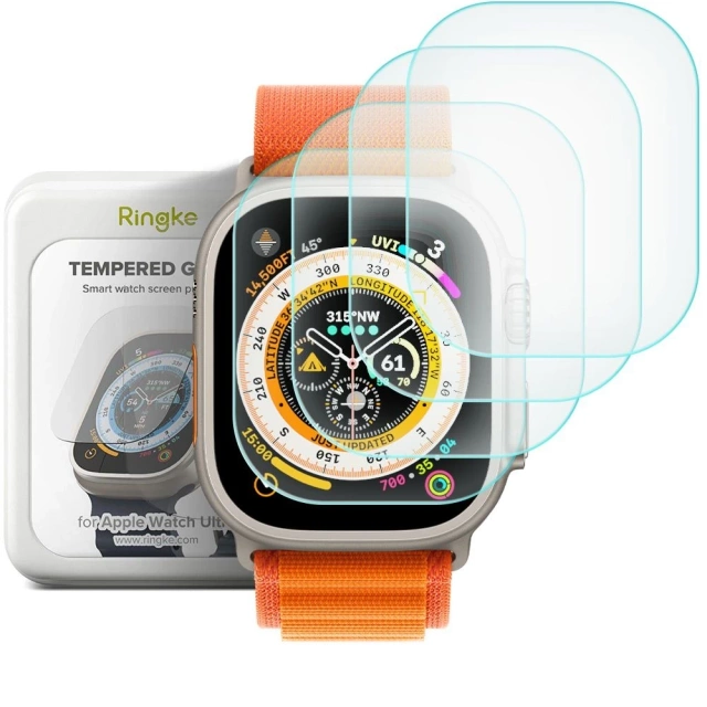 TEPELNÉ SKLO RINGKE ID FC SKLO 4-BALENIE APPLE HODINKY ULTRA (49 MM) ČIERÉ