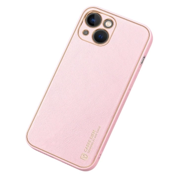 Pouzdro Dux Ducis Yolo iPhone 14 Plus elegantní kryt z ekologické kůže růžové barvy