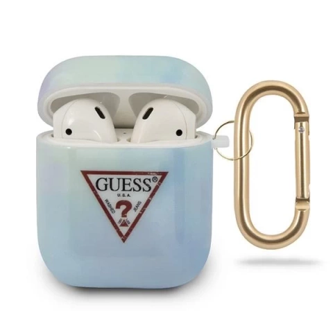 Guess GUACA2TPUMCGC02 Чохол для AirPods niebieski/блакитна краватка