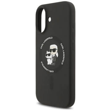 Etui Ochronne do iPhone 17 Karl Lagerfeld Silicone KC Body Ring MagSafe Czarny