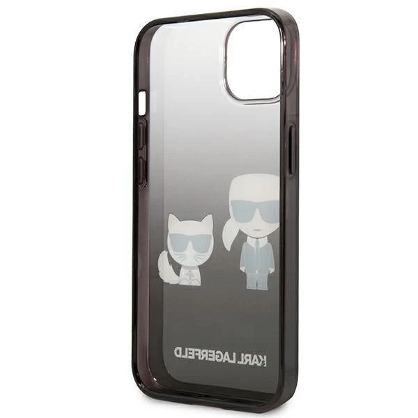Karl Lagerfeld KLHCP13STGKCK iPhone 13 mini 5,4" pevný obal černý/černý Gradient Ikonik Karl