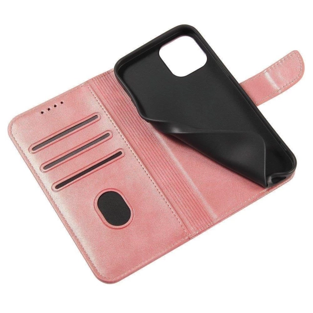Magnet Case Elegant Case Cover with Flip and Stand Function for Samsung Galaxy A03s (166.5) pink
