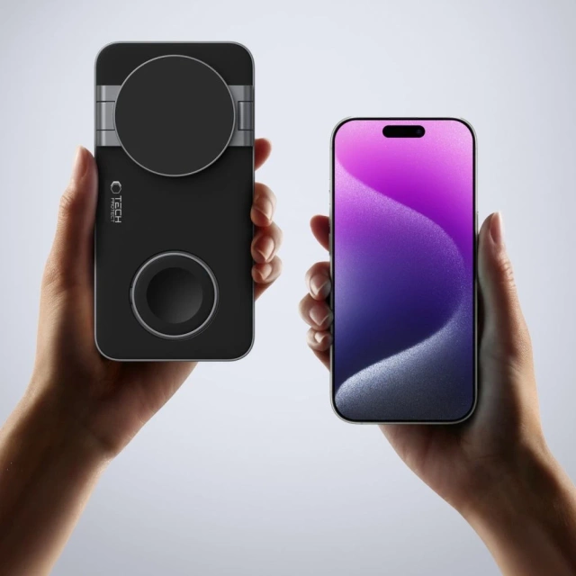 Ładowarka Indukcyjna 3w1 Tech-Protect QI15W-A47 MagSafe Czarna