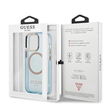Etui Guess GUHMP13LHTCMB до iPhone 13 Pro / 13 6,1" жорсткий чохол Gold Outline Translucent MagSafe
