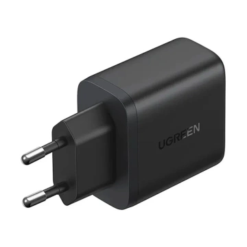 Ładowarka Ugreen X227 GaN 20W USB-C + USB-A Czarna PD QC Szybka Kompaktowa