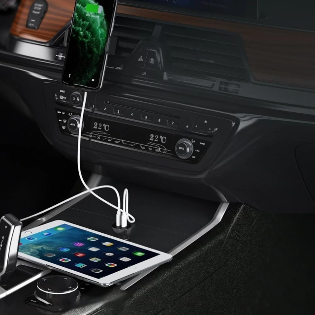 Nabíječka do auta Choetech 2x USB Type C Quick Charge Power Delivery 40W FCP AFC černá (TC0008)