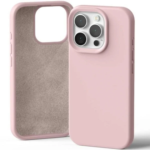 Silikonový obal Mercury pro iPhone 16 Pro 6,3" Sand Pink