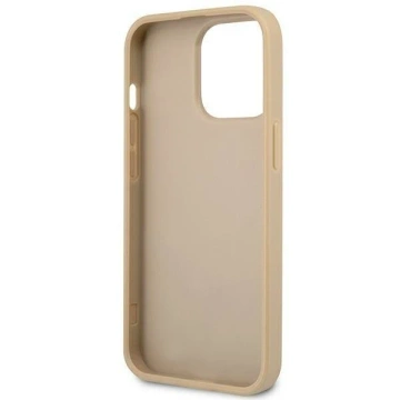 Etui Guess GUHCP14LPSATLE для Apple iPhone 14 Pro 6,1" beżowy/бежевий жорсткий чохол SaffianoTriangle Logo