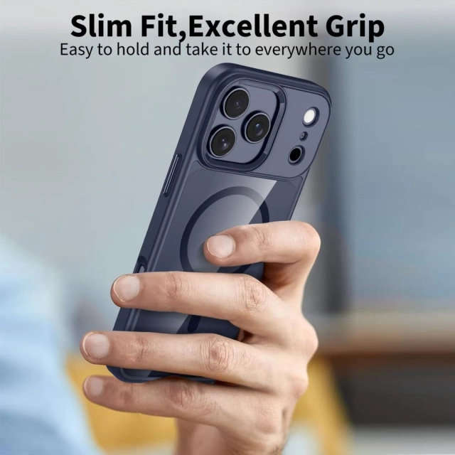 Etui Ochronne do iPhone 17 Pro Tech-Protect MagMat MagSafe Deep Blue Clear