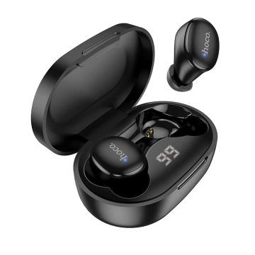 HOCO EW11 Wireless Bluetooth TWS Headphones – Black with Charging Case