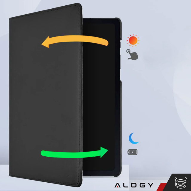 Case for Lenovo Tab M10 Plus 10.6 2022 3gen 3gen TB128XU TB125FU Case 360 Rotatable Alogy Black