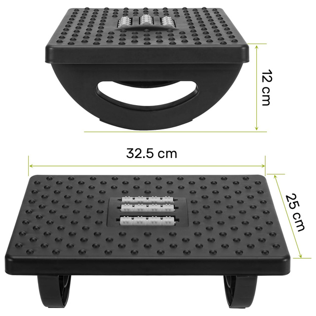 Office footrest foot rest legs foot massage for office work adjustable angle adjustment black