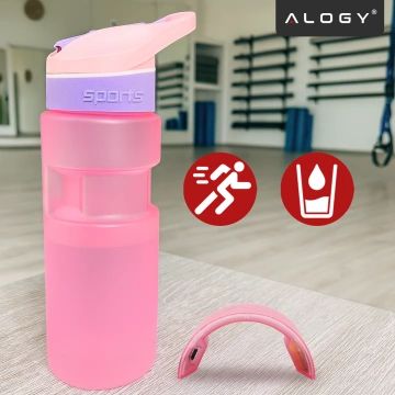 Alogy FitBottle™ 800ml Smart LED Drink Bottle with Display and Bluetooth Connectivity, Straw, Motivational, Reusable - Pink