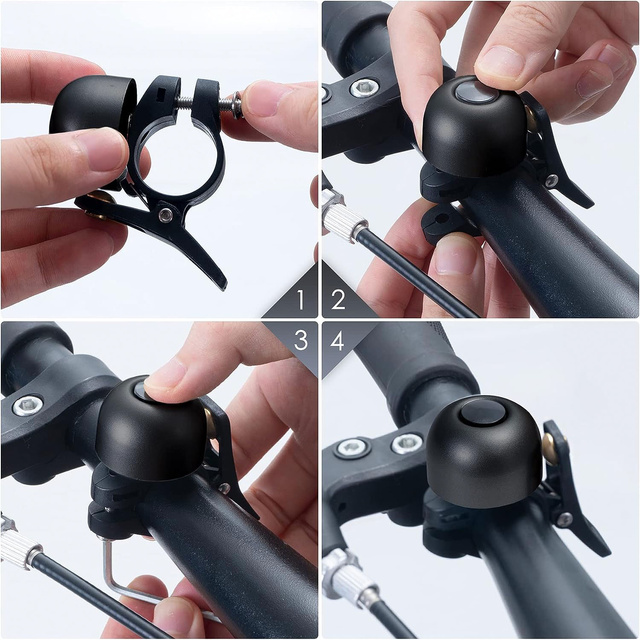 Bicycle bell for bicycle universal mini RockBros 2018-1ABK loud 120dB for handlebar waterproof black