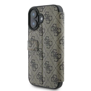 Guess GUBKP16M4GMGBR iPhone 16 Plus 6.7" brown book 4G Metal Logo