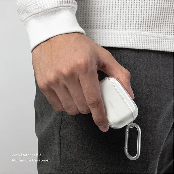 Ochranné puzdro na slúchadlá UNIQ puzdro Glase pre Apple AirPods Pro číre