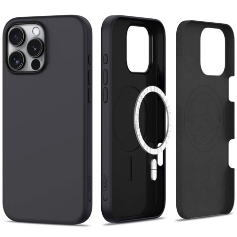 Etui do iPhone 16 Pro Max Tech-Protect Silicone MagSafe Matte Black