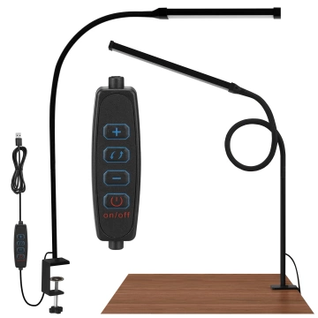 Alogy LED-Schreibtischlampe mit flexiblem Arm für Bettgestell und Schreibtisch
