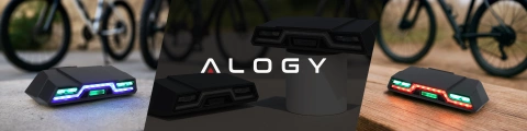 Bicycle rear light for the rear of the bike LED lighting rear light red aluminum waterproof IPX4 50lm Alogy