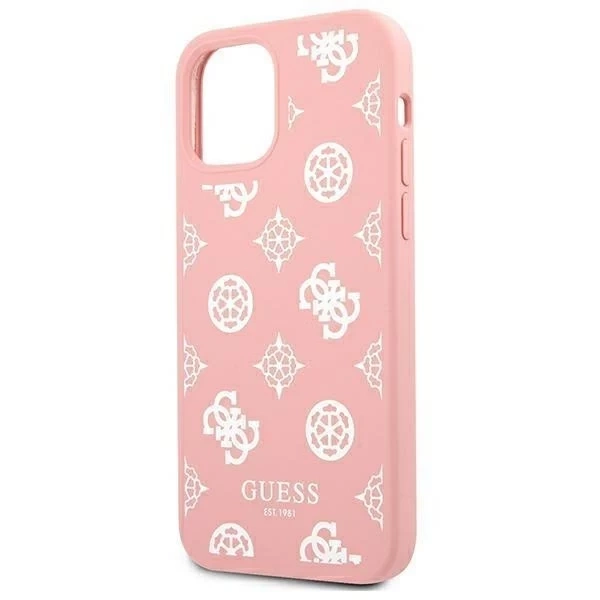 Guess GUHCP12LLSPEWPI iPhone 12 Pro Max 6,7" różowy/růžové pevné pouzdro Peony Collection
