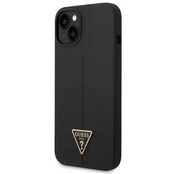 Etui Guess GUHCP14SSLTGK до Apple iPhone 14 6,1" чорний/чорний твердий чохол Silicone Triangle