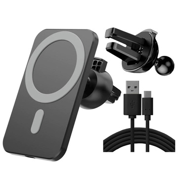Uchwyt samochodowy z ładowarka Qi do MagSafe Alogy na kratkę 15W