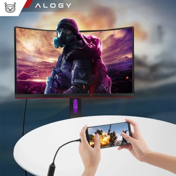 Adaptér USB-C na Ethernet Alogický adaptér LAN RJ45 GIGABIT 1000 MBPS čierny