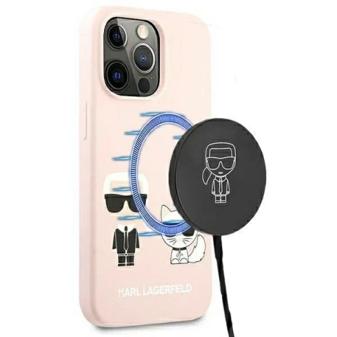 Karl Lagerfeld KLHMP13LSSKCI iPhone 13 Pro / 13 6,1" hardcase jasnoróżowy/light pink Silicone Ikonik Karl
