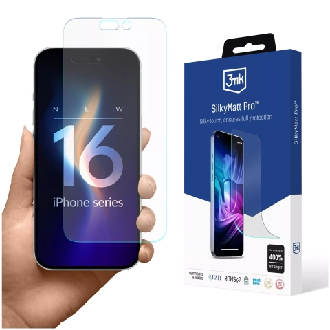 Матова захисна плівка для Apple iPhone 16 Plus 3mk SilkyMatt Pro Screen Protector Self-Heal Self-Healing