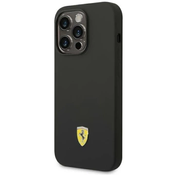 Ferrari iPhone 14 Pro 6.1" case black/black hardcase Silicone Metal Logo