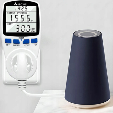 Wattmeter počítadlo prúdu merač spotreby energie napätie pre zásuvkový kontakt Digitálny s bielym displejom